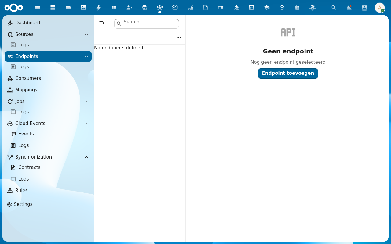 Endpoints list with Add Endpoint